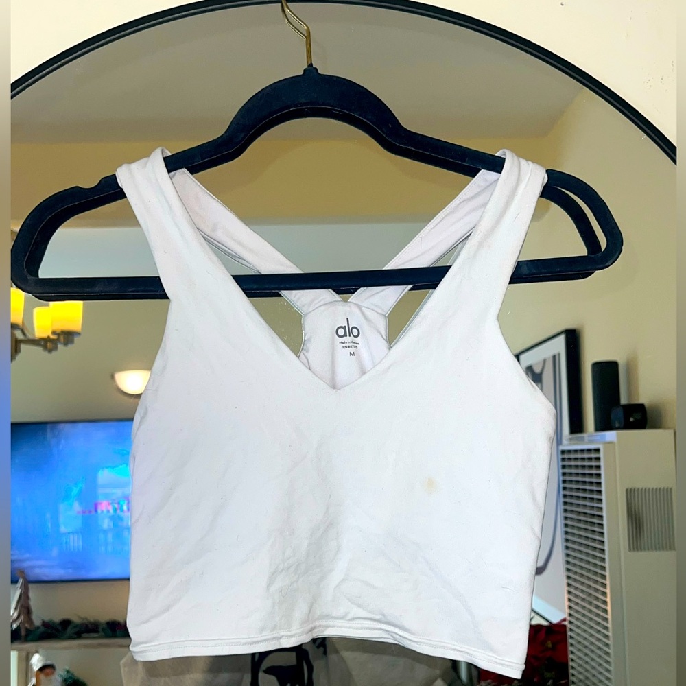 ALO White Workout Top Size M